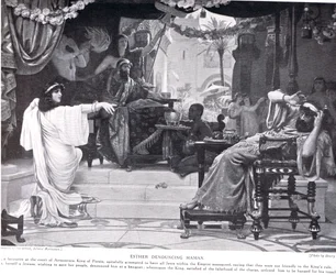 Esther Denouncing Haman, illustration from 