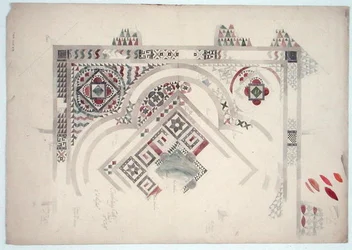 A study of part of the floor at Canterbury Cathedral