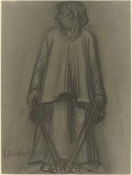 Standing Figure with Extinguished Torches