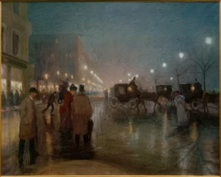 Hamburg, The Jungfernstieg in the Evening