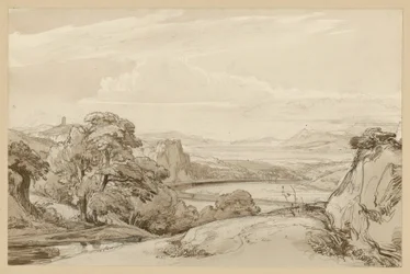 Landscape at Lake Nemi near Genzano