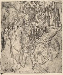 Couple in Front of a Carriage