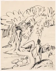 Two Bathers at Fehmarn Coast
