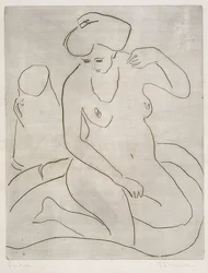 Nude in Tub with Necklace