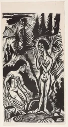 Bathers in Rocks. 1921