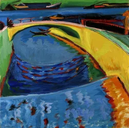 Bridge at the Prießnitz Estuary. Around 1910