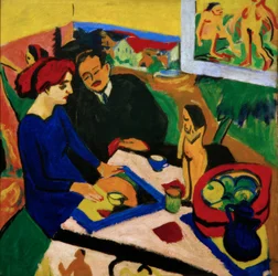 Doris and Heckel at the Table