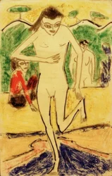Fränzi in Front of Wall Hanging