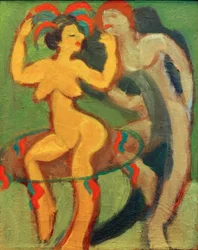 Yellow Dancer with Gray Partner
