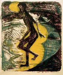 Man Entering the Sea