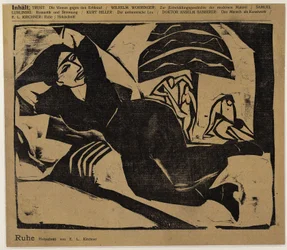 Reclining Woman (Rest) (from: Der Sturm ...)
