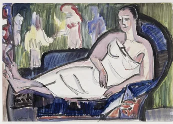 Reclining Woman on a Couch
