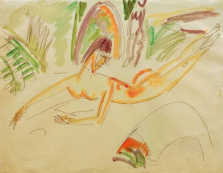Reclining Female Nude on Fehmarn Beach