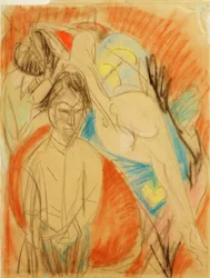 Painter and Naked Woman (Self-Portrait with Model)
