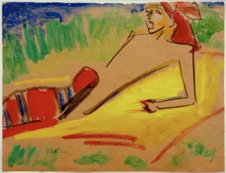 Untitled (Fränzi Lying by the Water)
