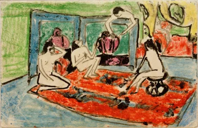 Postcard to Maschka Mueller from 17.02.1911 (Four Female Nudes in the Studio)