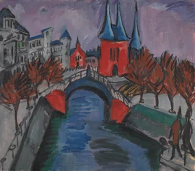 Red Elisabethufer, Berlin (Canal with Bridge)