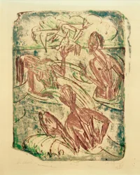 Splashing Bathers
