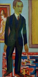 Standing Painter. Self-Portrait