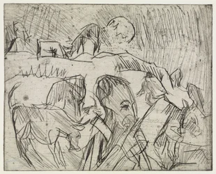 Study Mardersteig / Shepherd with Cows on the Mountain