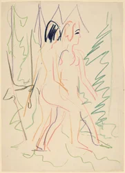 Two Nudes in a Forest