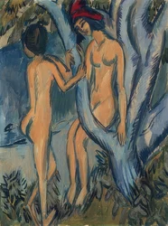 Two Nudes by a Tree, Fehmarn