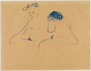 Two Seated Nudes (or: Naked Couple)