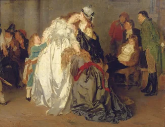 King Louis XVI of France Bidding Farewell to His Family in the Temple Prison (detail)