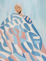 Serene Patterned Woman