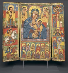 Triptych Icon with Central Image of the Virgin and Child, 1682-99