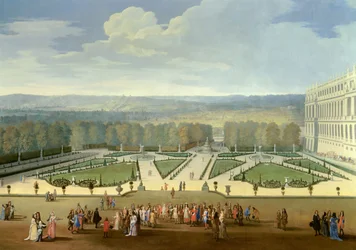 Promenade of Louis XIV in View of the Northern Parterre in the Gardens of Versailles