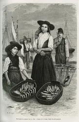 Fish merchants wearing traditional women