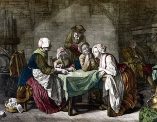 Woman Pulling Cards, 18th Century