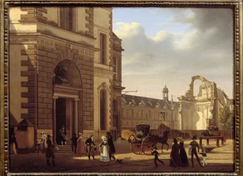 Entrance of the Louvre Museum and Ruins of Saint Louis du Louvre