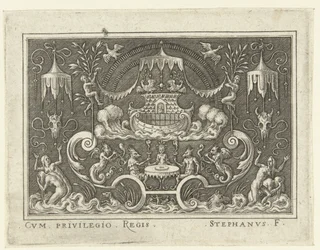 The Flood Wall Decorations with Scenes from the Old Testament in a Grotesque Frame (series title)