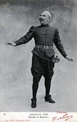 Constant Coquelin aka as Coquelin aîné in the costume of Cyrano de Bergerac (b/w photo)