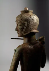 Etruscan civilization: statuette of warrior in bronze