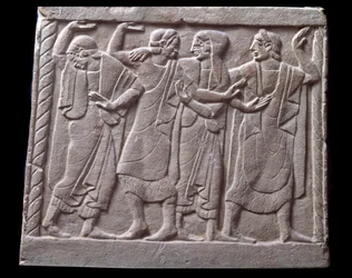Dance Scene, Low Relief of Marble Tombstone