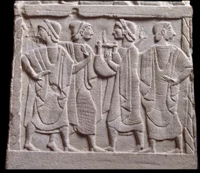 Dance Scene, Low Relief of Marble Tombstone