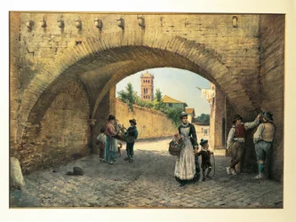 Italy, Rome, Arch of Tolomei