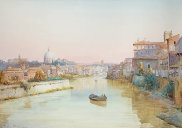 View of the Tiber from the Ponte Sisto