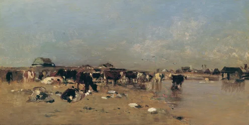 Cattle Watering at the Waag