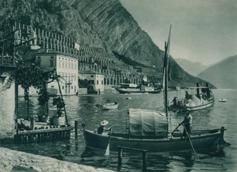 Harbour of Limone sul Garda, Italy, 1927
