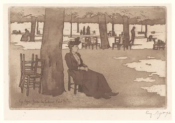 Woman in the Garden of the Tuileries in Paris