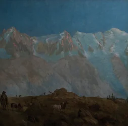 The Mont Blanc, the Aiguilles du Midi du Plan