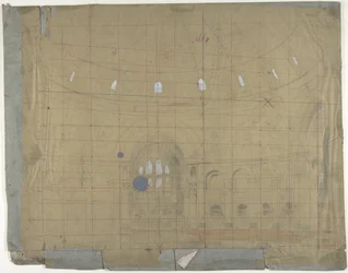 Design for a Stage Set at the Opera, Paris: Church Interior