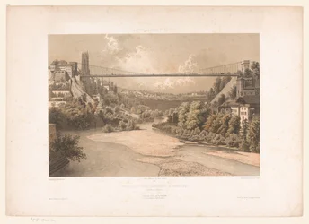 View of the Suspension Bridge Over the Sarine in Fribourg