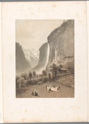 Picnic with View of the Staubbach Waterfall (Le Staubbach) (Switzerland and Savoy)