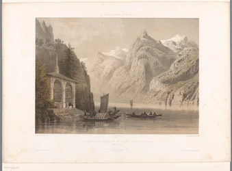 View of the Tell Chapel at Lake Lucerne (Views in Switzerland, Savoy, and Tyrol) (La Suisse, la Savoie et le Tyrol) (series title)