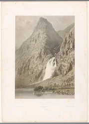 View of the Pissevache waterfall (series title: Views in Switzerland and Savoy)